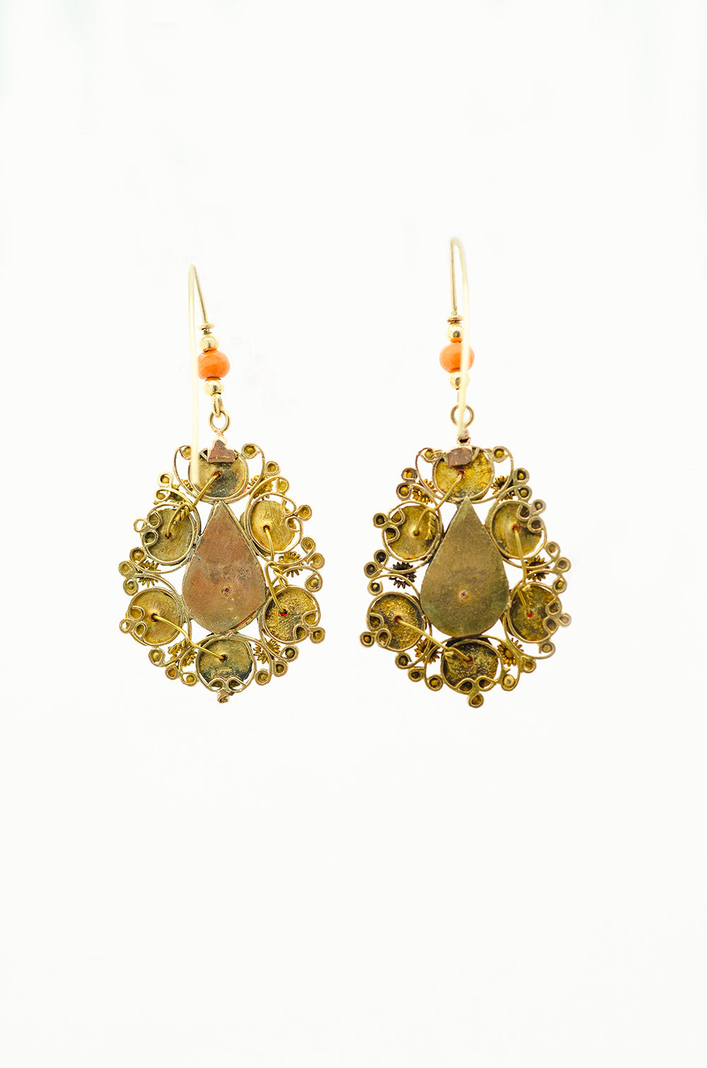 Gold Plated Lakshmi Chand Bali Earrings - South India Jewels
